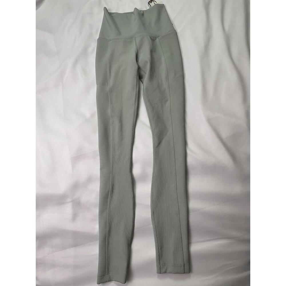 Calia Women's Size 2XS Seamed Ribbed Essential 7/8 Leggings Gray Bog  (Item 43)